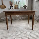 1950s walnut bistro farmhouse table