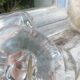 Lamp base in crystal by designer Joseph Bleichner, Saint Louis Crystal.