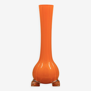 Small orange vase