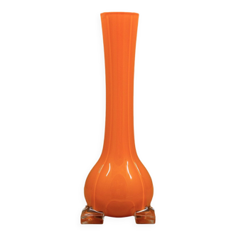 Small orange vase