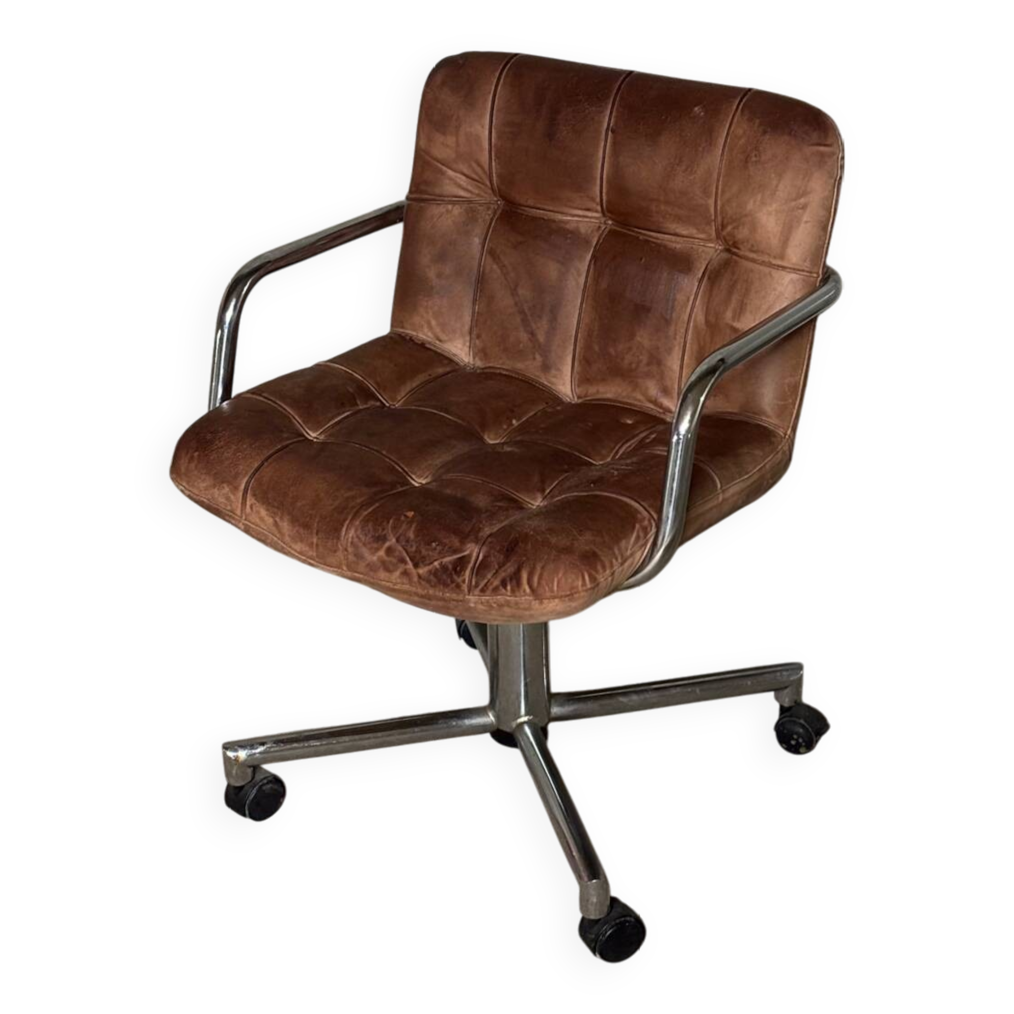 Storm leather office chair by Yves Christin for Airborne