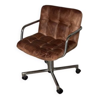 Storm leather office chair by Yves Christin for Airborne