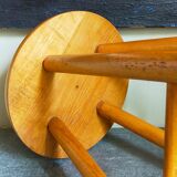Vintage blond wooden stool