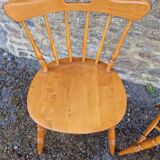 Paire de chaises en bois massif 1963 par Nesto Suède