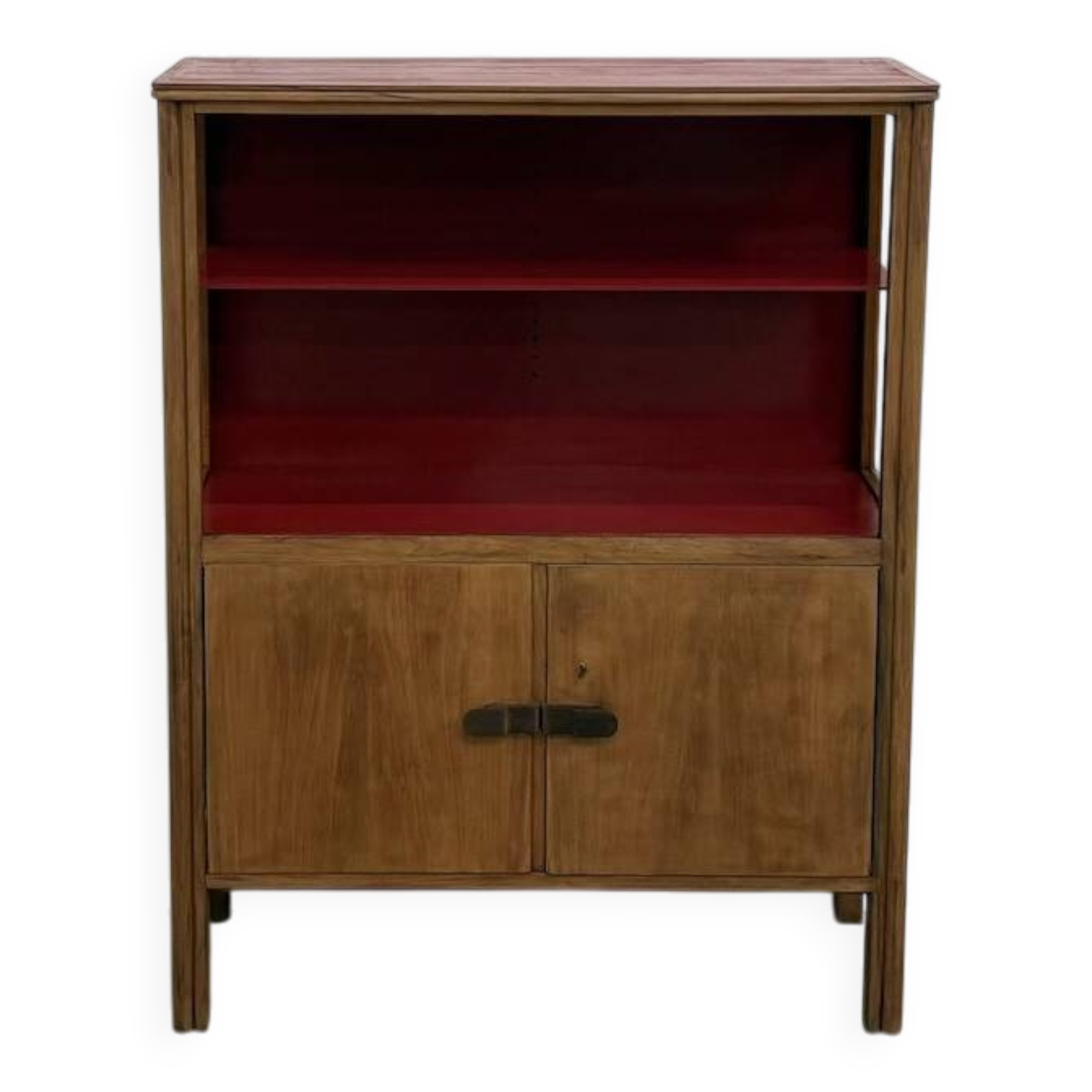 1950s Brazilian modernist library in exotic wood and lacquer