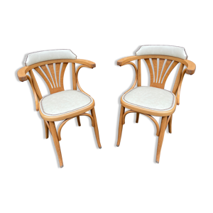 Paire de fauteuils bistrot
