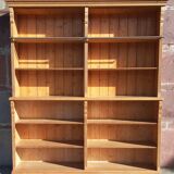Pine bookcase (251 x 49 x height 288 cm)