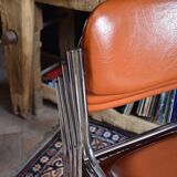Chrome and leather chairs