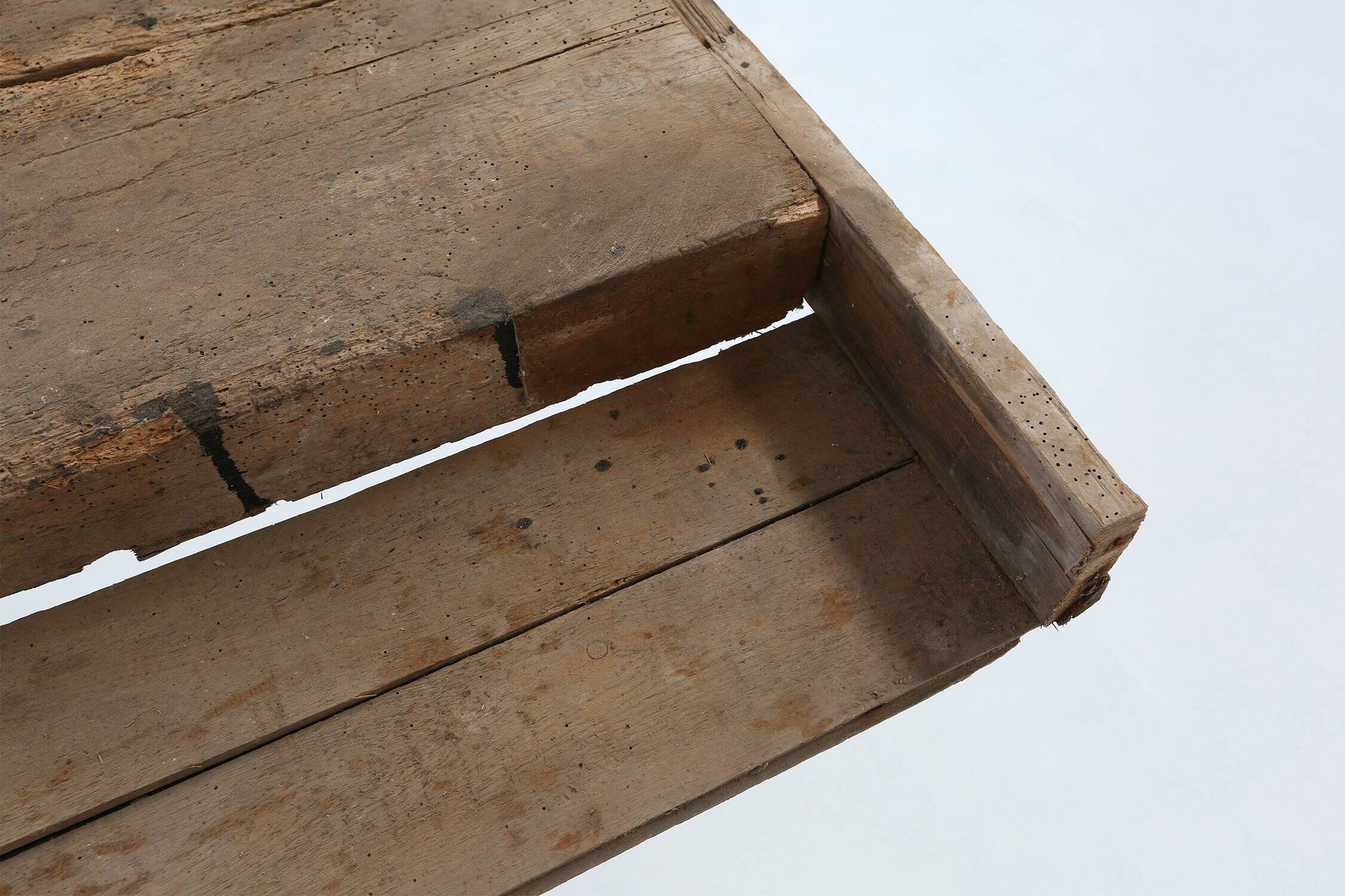 Industrial Oak Workbench with Exceptional Patina, Belgium ca. 1850