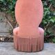 Fauteuil crapaud capitonné rose vintage