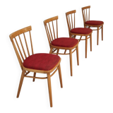 Lot de 4 chaises par Antonin Suman pour Tatra Nabytok Pravenec Année 60