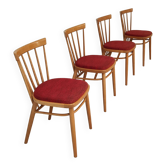 Lot de 4 chaises par Antonin Suman pour Tatra Nabytok Pravenec Année 60
