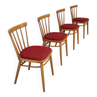 Lot de 4 chaises par Antonin Suman pour Tatra Nabytok Pravenec Année 60