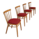 Set of 4 chairs by Antonin Suman for Tatra Nabytok Pravenec Year 60