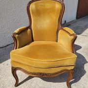 Armchair louis xv mustard walnut of the xix th century n°17