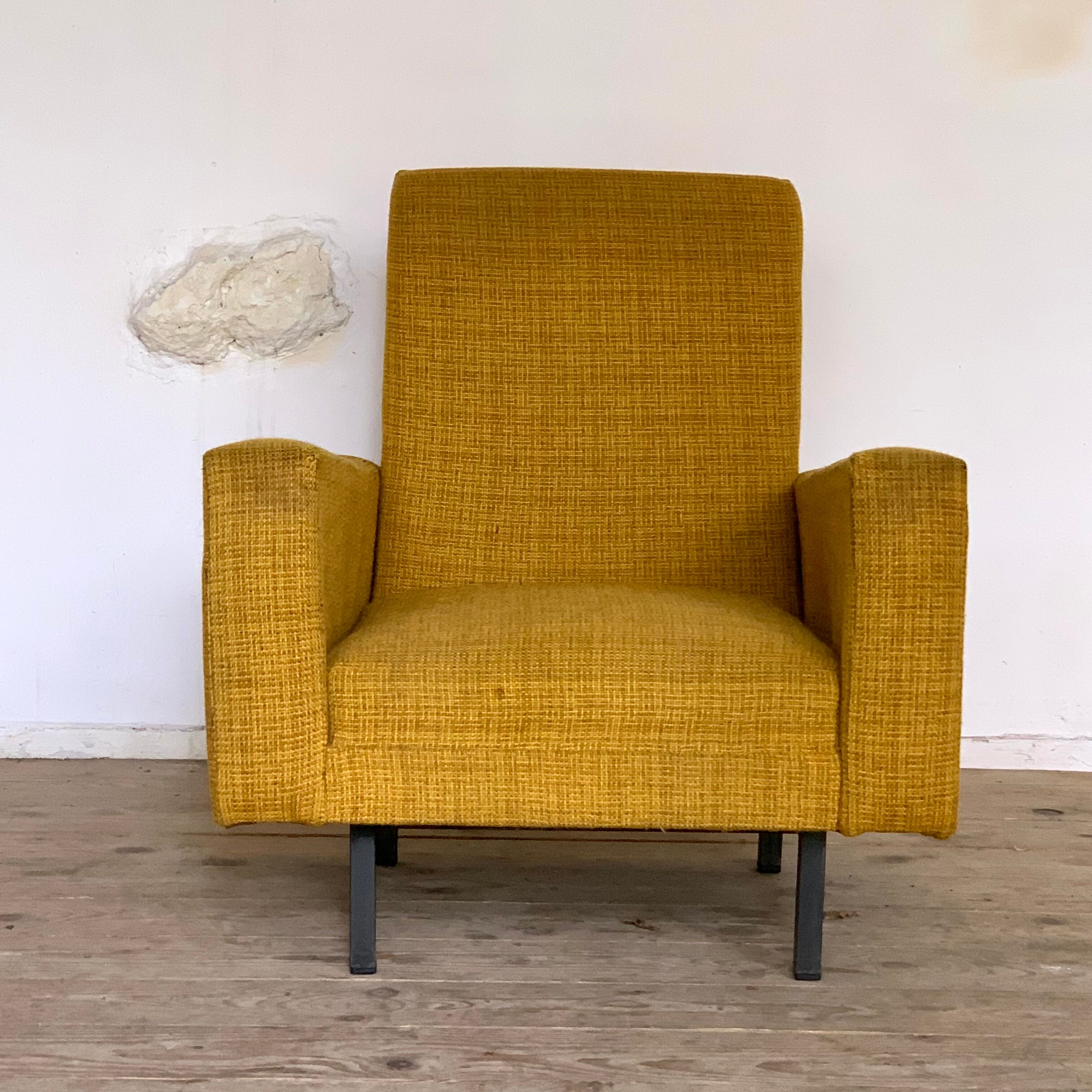 Vintage mustard yellow armchair