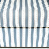 Armchair, striped fabric with flowers, 80s/90s