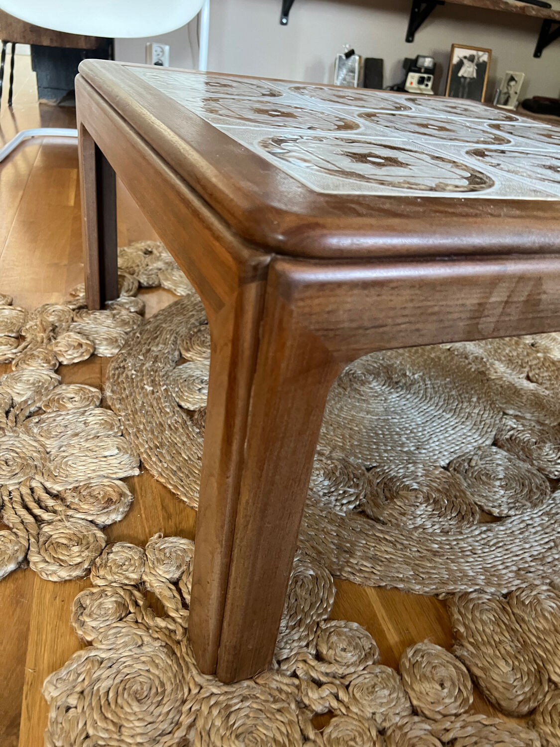 Vintage G-plan ceramic and teak table