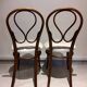 Pair of August Thonet curved wood chairs by Thonet Bros.