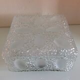 Structured/vintage glass square ceiling light 60s-70s
