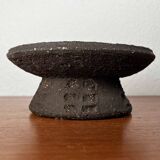 Mid-century modern pottery candlestick by Else and Henry Nielsen for Henri Keramik, 1960s.