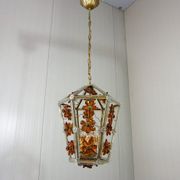 Suspension en verre en forme de fleur, années 1950-60