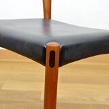 4 Fauteuils Danois en Teck Jacob Hermann  Randers Mobelfabrik 1960