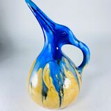 Penguin pitcher in flamed sandstone signed Grès dArt Gilbert méténier