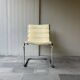 Fauteuil cantilever simili cuir crème vintage 80’s