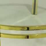 Vintage Round Brass Coffee Table, 1980s