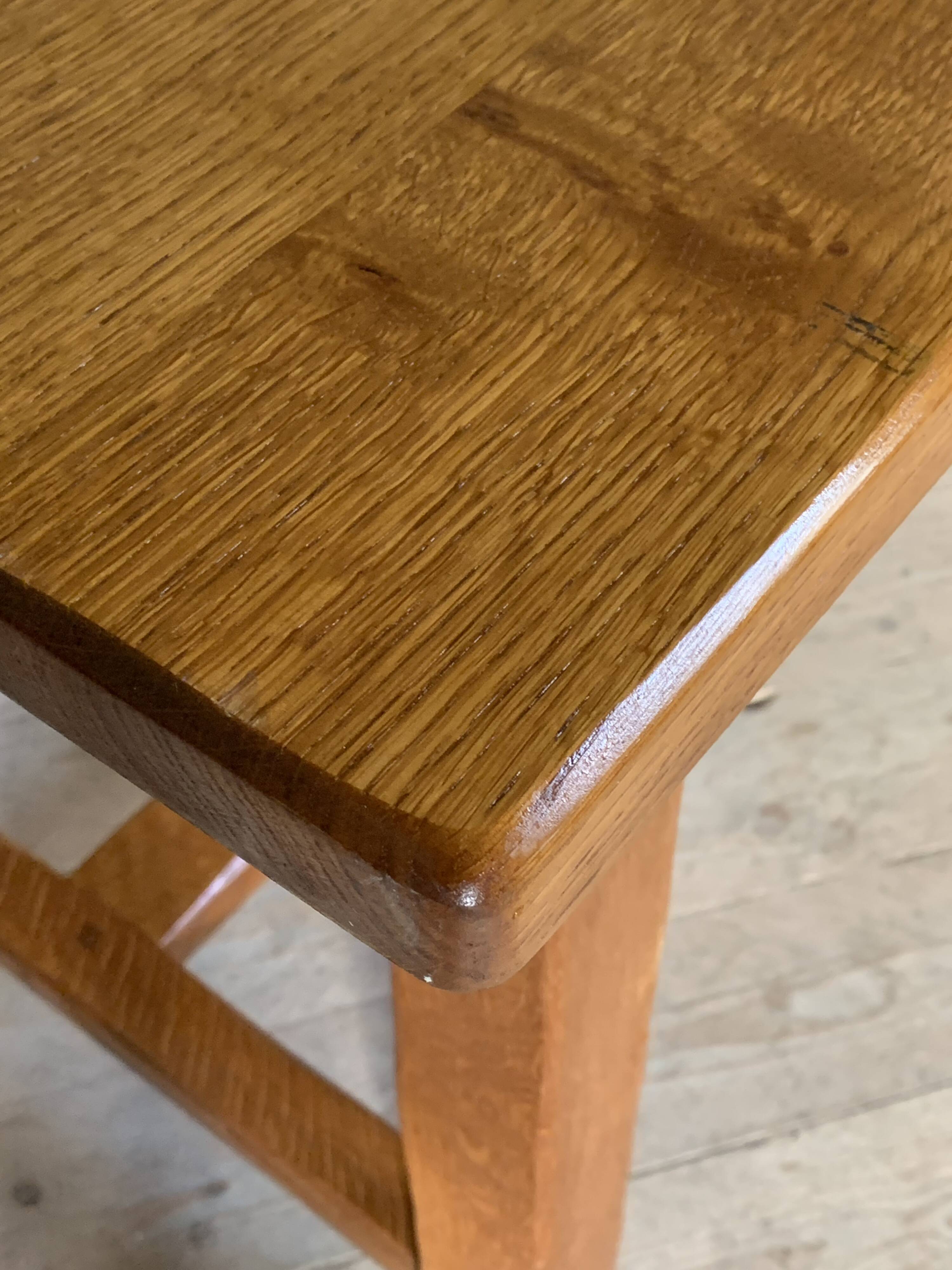 Vintage solid oak farm table
