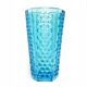 Studs vase, modernism, blue glass, Ząbkowice, Poland, 1970s