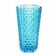 Studs vase, modernism, blue glass, Ząbkowice, Poland, 1970s
