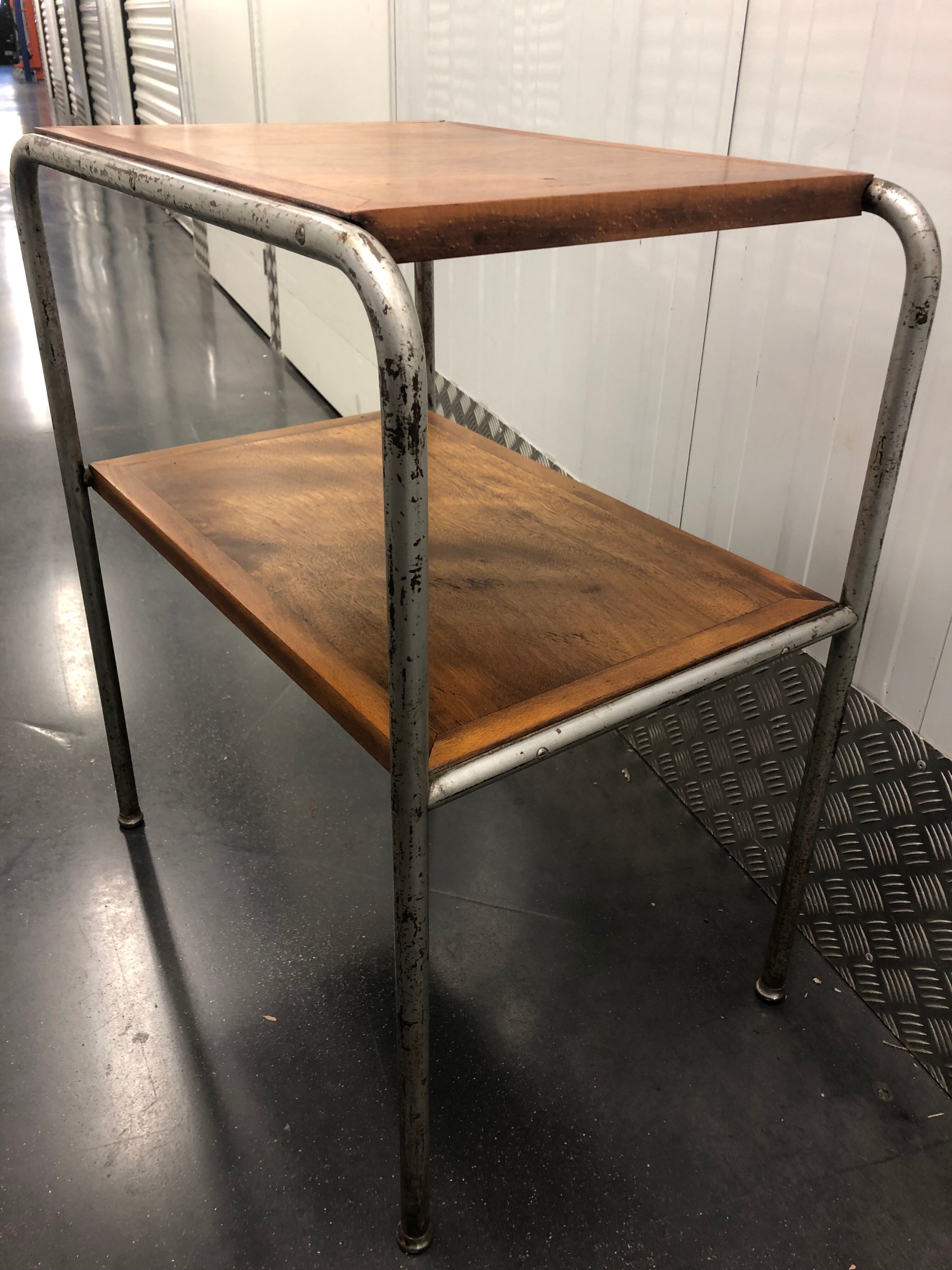 Bauhaus double wooden tray and tube structure around 1930