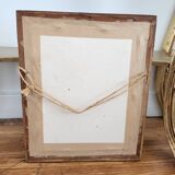 Golden stucco frame with pretty landscape