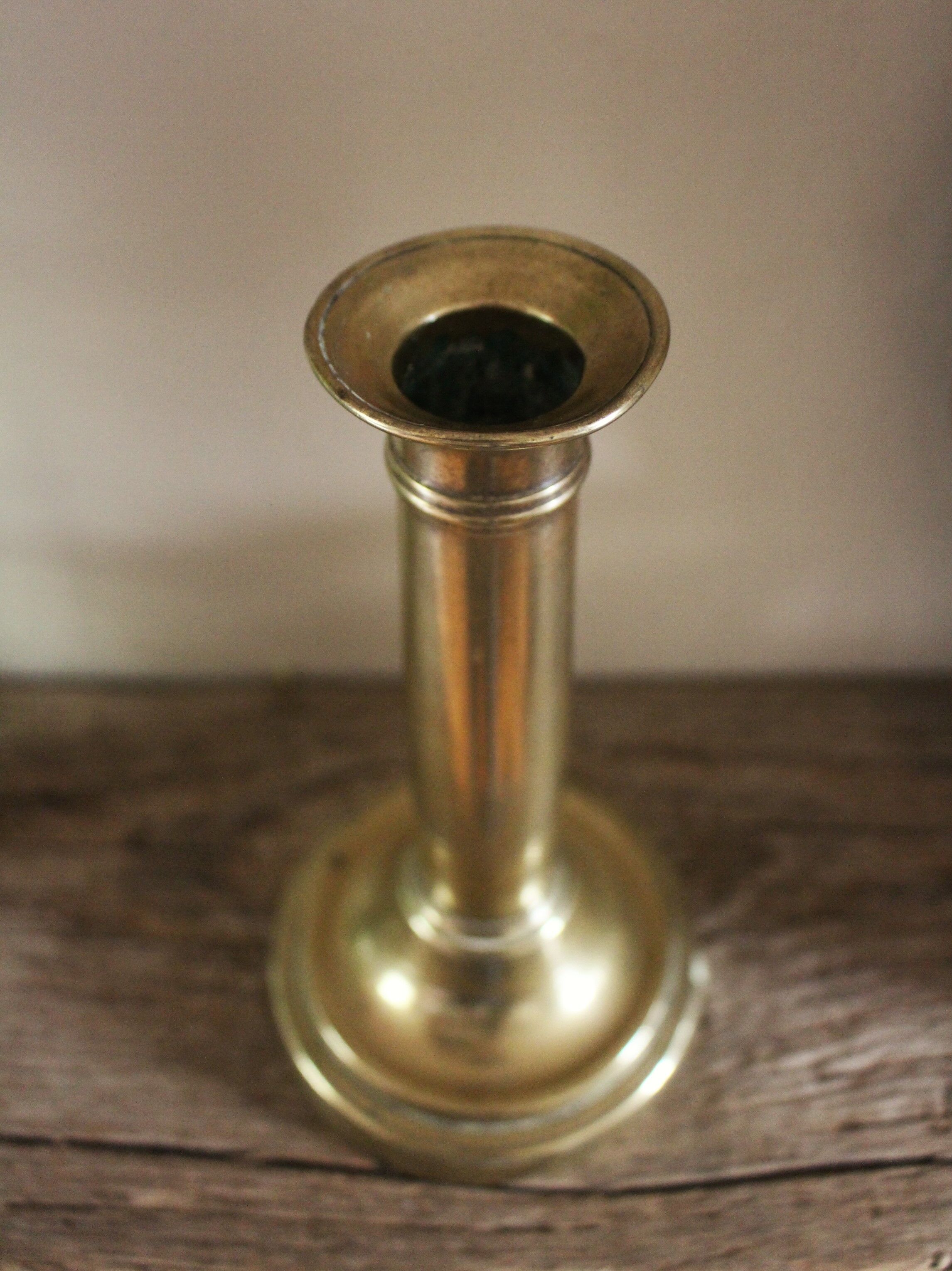 Candlestick flambeau brass pusher