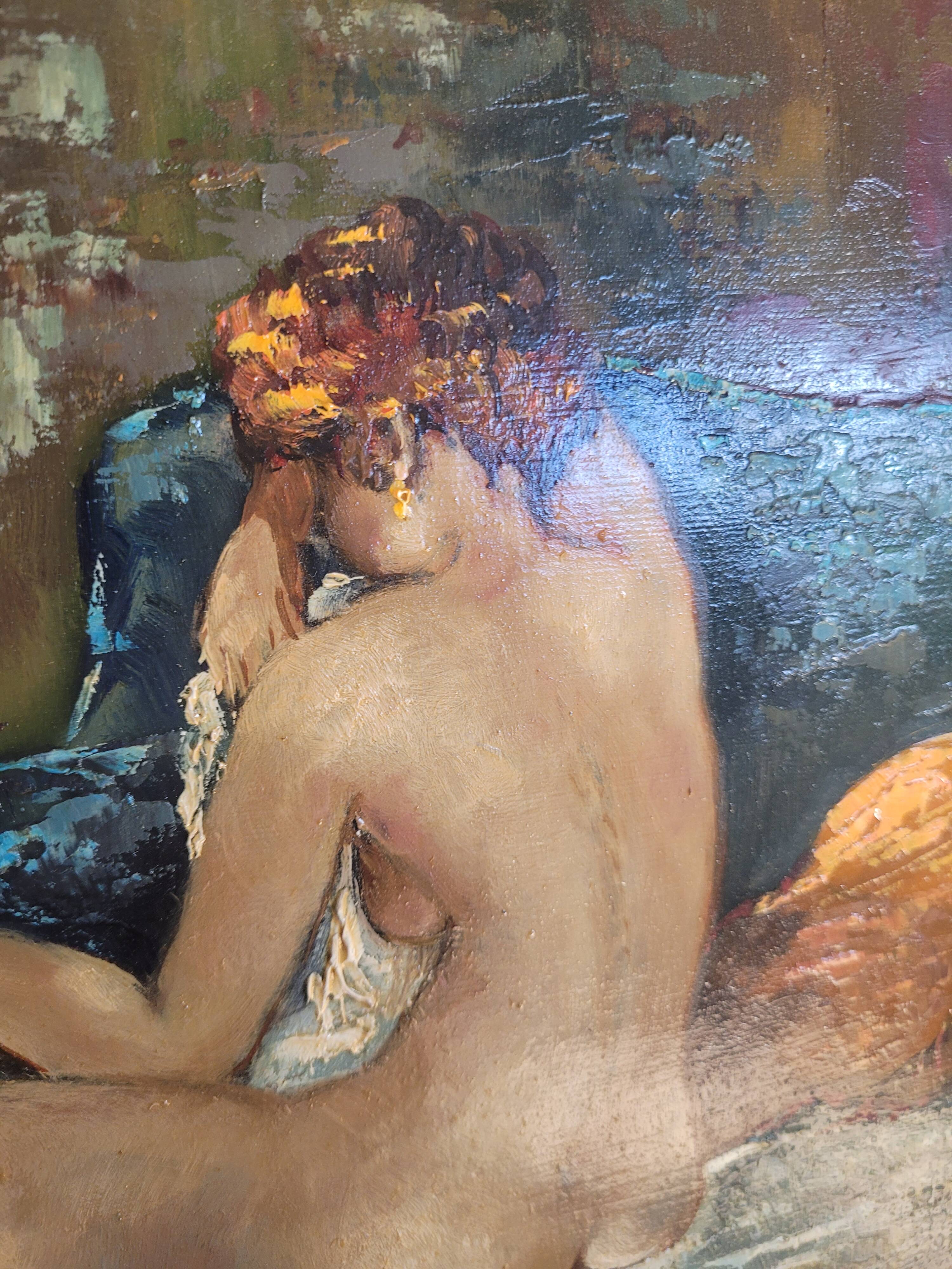 Tableaux,  huile sur isorel B. franco.