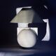 Racket white ceramic lamp base, Ikea, 1989