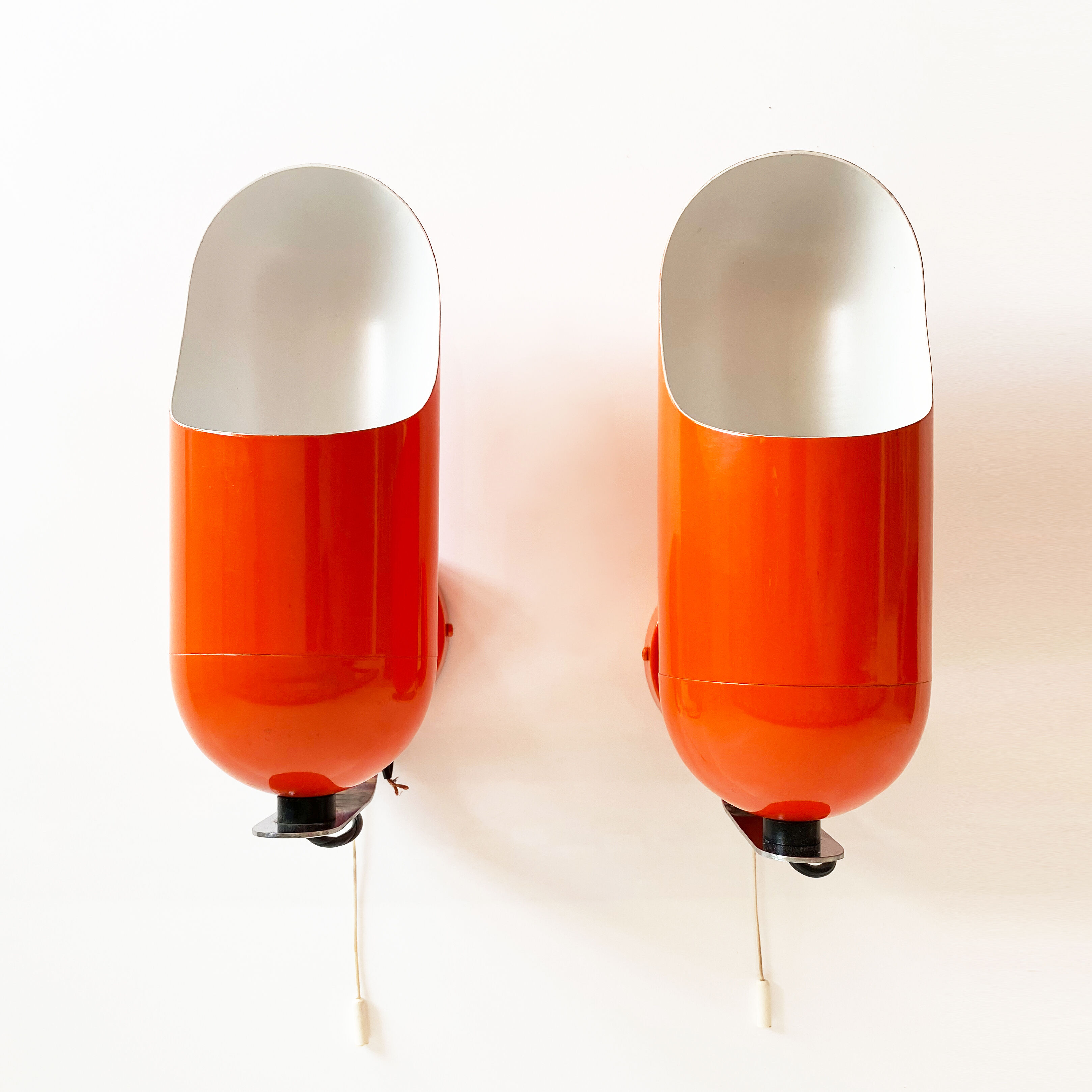 Pair of Space Age wall sconces by Raak, Netherlands, 1970s