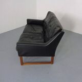 Mid-Century Rosewood & Leather 2-Seater Sofa by Rudolf Glatzel for Kill International, 1960s