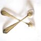 Set of 2 silver-plated teaspoons with C&L filigree, 14.5 cm