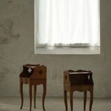 Modern Danish, An Elegant Pair of Walnut Bedside Tables, 1940s