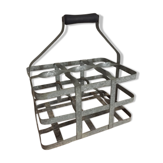 Ancien casier à bouteilles, zinc