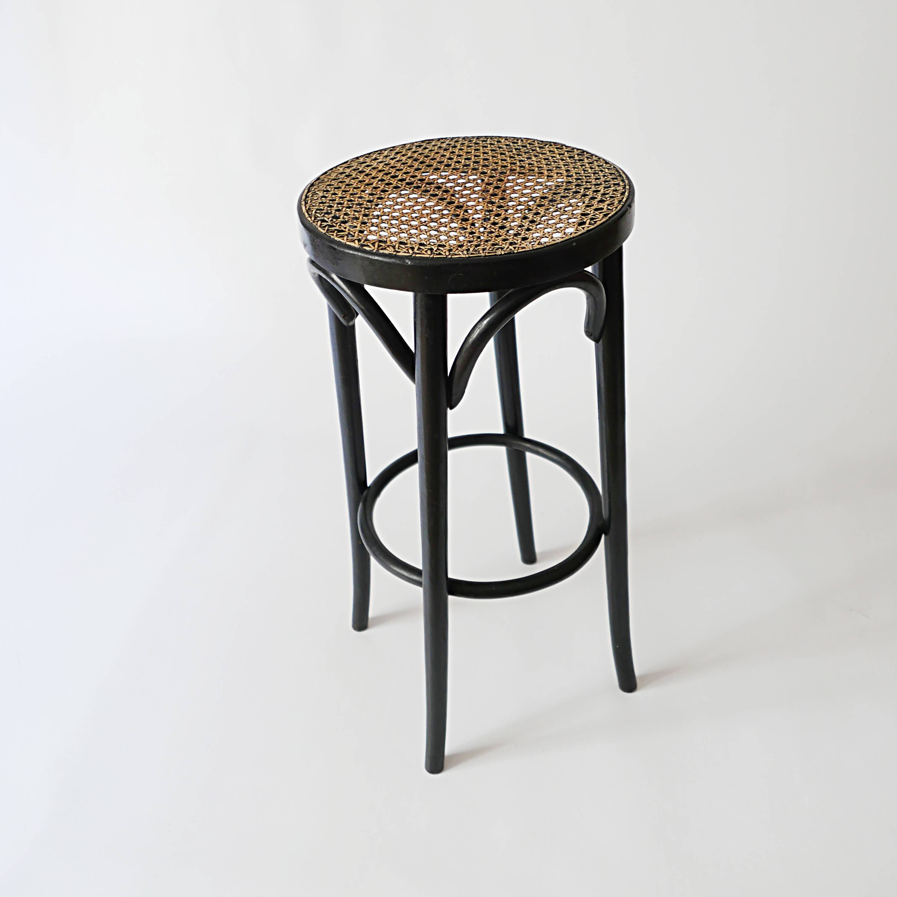 Vintage 1970s high bistro stool Bauhaus design