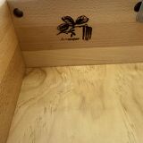 Vintage Danish Ansager mobler solid wooden bench , 1970s