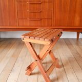 Small folding wooden stool, 1970