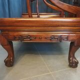 Pair of Chinese armchairs made of exotic wood