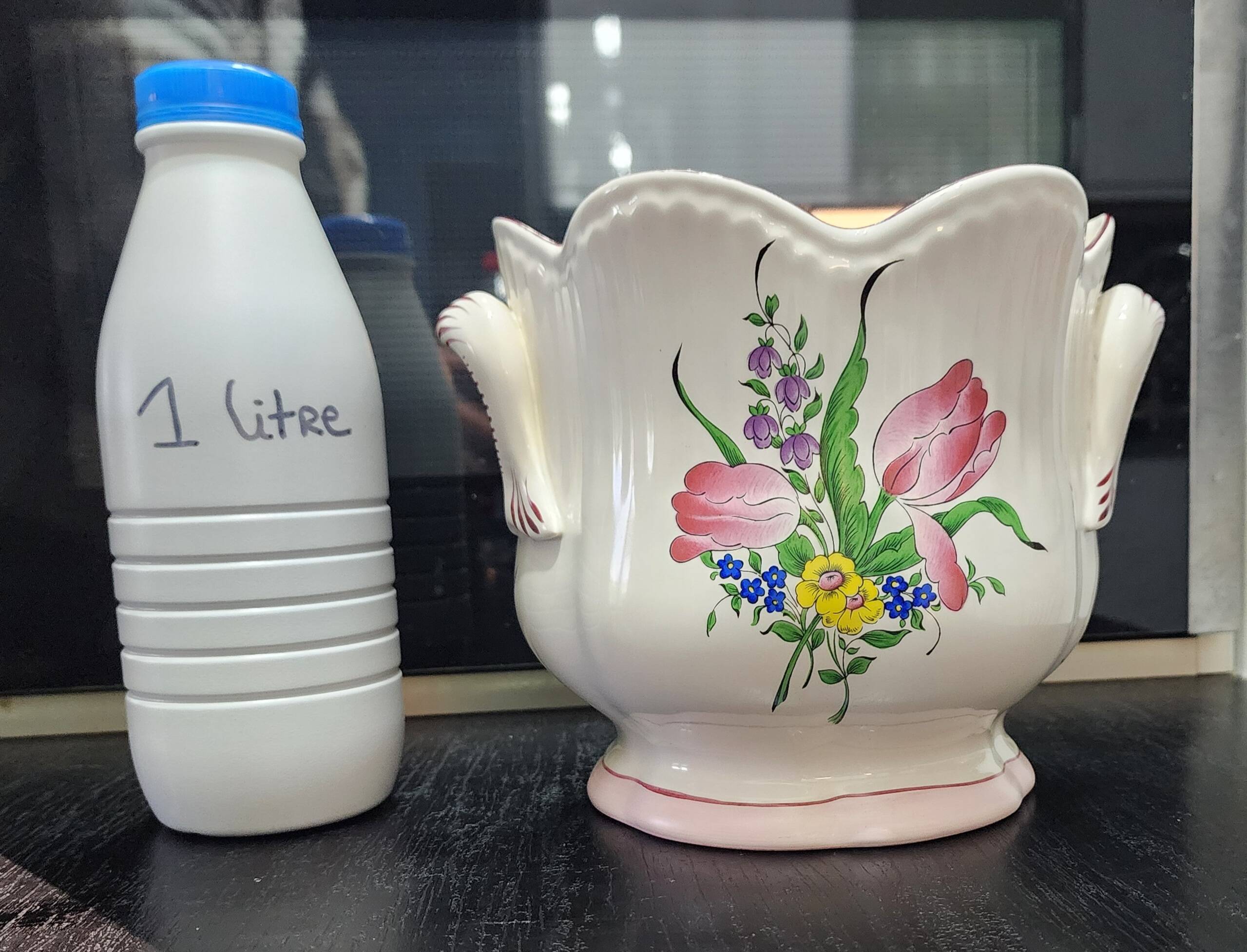 vintage cache-pot Lunéville K&G France flower decor