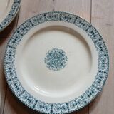 10 assiettes plates anciennes Terre de fer