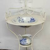 Coiffeuse en fer forgé ancienne / Meuble de toilette vintage